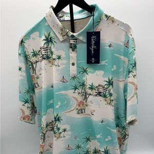 Walter Hagen Resort Print Golf Polo XXL Performance Shirt NWT